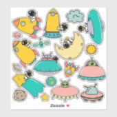 宇宙飛行士宇宙漫画 シール (シート)