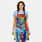 宇宙飛行士宇宙猫 エプロン (着用した状態)