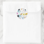 宇宙飛行士宇宙男の赤ちゃん ラウンドシール (バッグ)