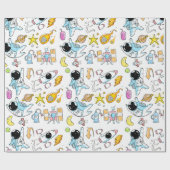 宇宙飛行士宇宙男の赤ちゃん ラッピングペーパー (フラット)