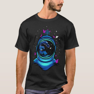 宇宙飛行士宇宙蝶ヘルメットCos Tシャツ