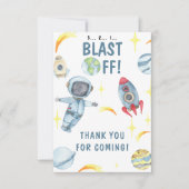 宇宙飛行士宇宙誕生会 サンキューカード (正面)