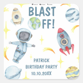 宇宙飛行士宇宙誕生会 スクエアシール