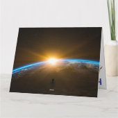 宇宙飛行士宇宙誕生日カード カード (裏面)