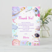 宇宙飛行士宇宙誕生日サンキューカード 招待状 (スタンド正面)