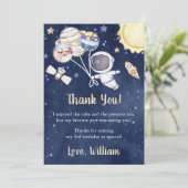 宇宙飛行士宇宙誕生日サンキューカード 招待状 (スタンド正面)