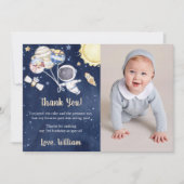 宇宙飛行士宇宙誕生日サンキューカード 招待状 (正面)