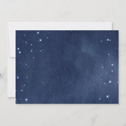 宇宙飛行士宇宙誕生日サンキューカード 招待状 (裏面)