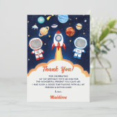 宇宙飛行士宇宙誕生日サンキューカード 招待状 (スタンド正面)