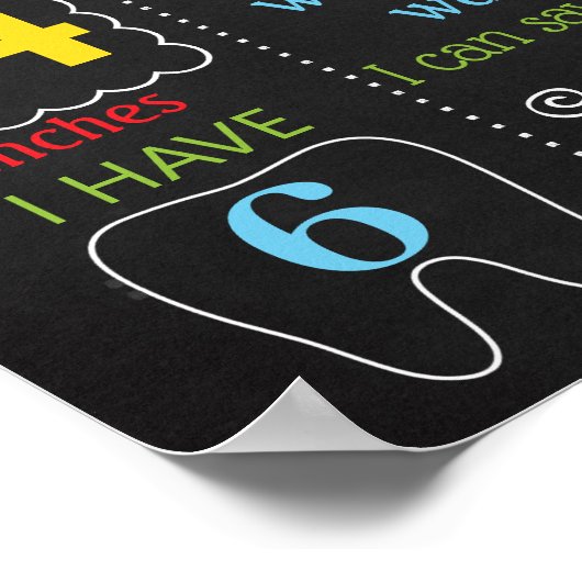 宇宙飛行士宇宙誕生日チョークボード ポスター (角)