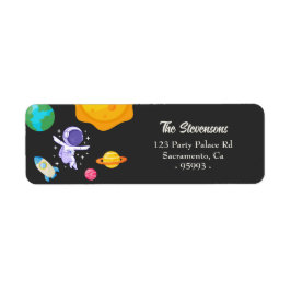 宇宙飛行士宇宙誕生日ボーイ ラベル