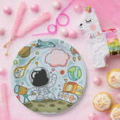 宇宙飛行士宇宙誕生日会テーマ ペーパープレート (パーティー)