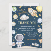 宇宙飛行士宇宙誕生日会 サンキューカード (正面)