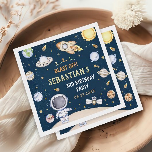 宇宙飛行士宇宙誕生日会 スタンダードカクテルナプキン