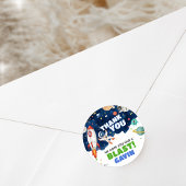 宇宙飛行士宇宙誕生日会 ラウンドシール