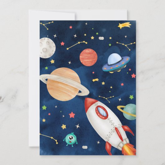 宇宙飛行士宇宙誕生日会 招待状 (裏面)