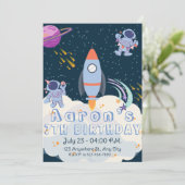 宇宙飛行士宇宙誕生日招待状 招待状 (スタンド正面)