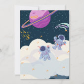 宇宙飛行士宇宙誕生日招待状 招待状 (裏面)