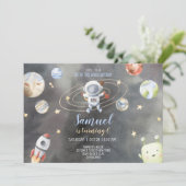 宇宙飛行士宇宙誕生日招待状 招待状 (スタンド正面)