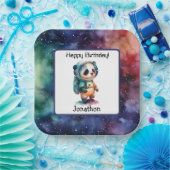 宇宙飛行士宇宙誕生日紙プレート ペーパープレート (パーティー)