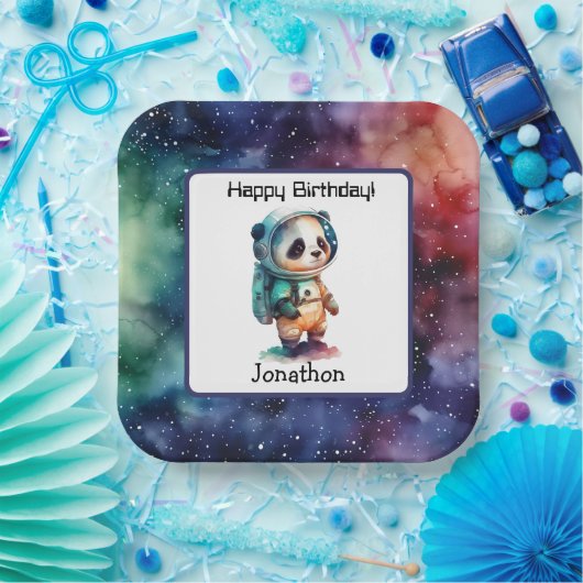 宇宙飛行士宇宙誕生日紙プレート ペーパープレート (パーティー)
