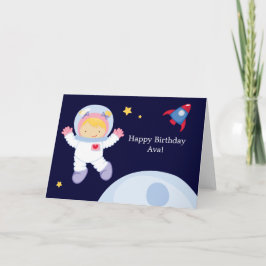 宇宙飛行士宇宙誕生日 カード