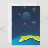 宇宙飛行士宇宙誕生日 招待状 (裏面)