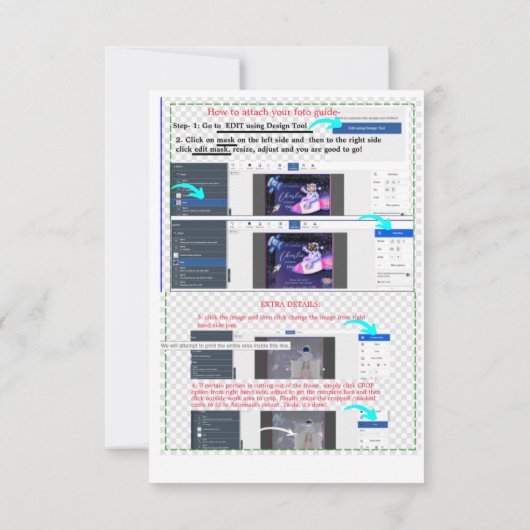 宇宙飛行士宇宙誕生日 招待状 (裏面)