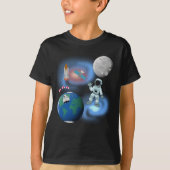 宇宙飛行士宇宙銀河系テーマ Tシャツ (正面)