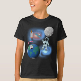 宇宙飛行士宇宙銀河系テーマ Tシャツ