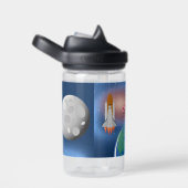 宇宙飛行士宇宙銀河系パーソナライズされた名 ウォーターボトル (右面)