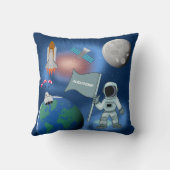 宇宙飛行士宇宙銀河系パーソナライズされた名 クッション (裏面)