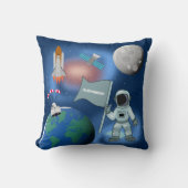 宇宙飛行士宇宙銀河系パーソナライズされた名 クッション (正面)