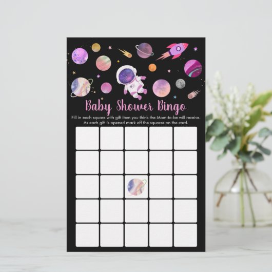 宇宙飛行士宇宙飛行士赤ちゃんシャワービンゴゲーム (スタンド正面)