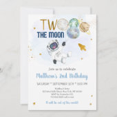 宇宙飛行士宇宙2ザムーン誕生日 招待状 (正面)