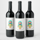 宇宙飛行士宇宙SCI-FI ワインラベル (ボトル)
