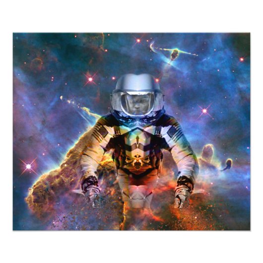 宇宙飛行士崩壊 フォトプリント            (正面)