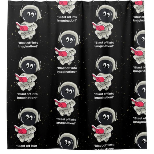 宇宙飛行士引用文 シャワーカーテン (正面)