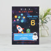 宇宙飛行士惑星誕生日 招待状 (スタンド正面)