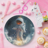 宇宙飛行士抽象芸術宇宙紙プレート ペーパープレート (パーティー)