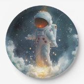 宇宙飛行士抽象芸術宇宙紙プレート ペーパープレート (正面)