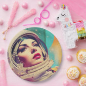 宇宙飛行士抽象芸術宇宙紙プレート ペーパープレート (パーティー)