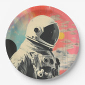 宇宙飛行士抽象芸術宇宙紙プレート ペーパープレート (正面)