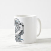 宇宙飛行士日本の服の戦士 コーヒーマグカップ (正面右)