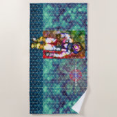 宇宙飛行士来のスケッチ太陽のカッコいい宇宙 ビーチタオル (正面)