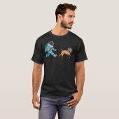 宇宙飛行士歩くA犬 Tシャツ (正面フル)