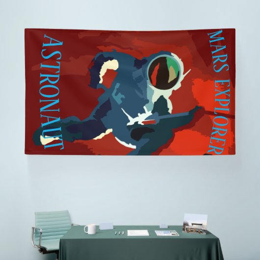 宇宙飛行士火星エクスプローラー宇宙旅行休暇 横断幕 (トレードショー)