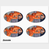 宇宙飛行士火星宇宙探査機オンエイリアン惑星 楕円形シール (シート)