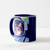 宇宙飛行士猫スペース マグカップ (正面左)