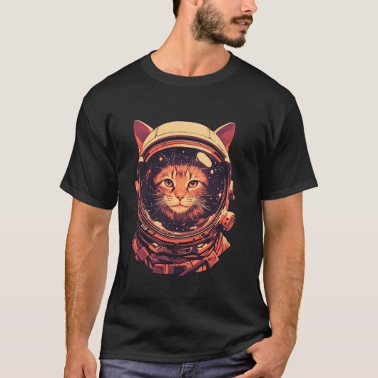 宇宙飛行士猫1 Tシャツ (正面)